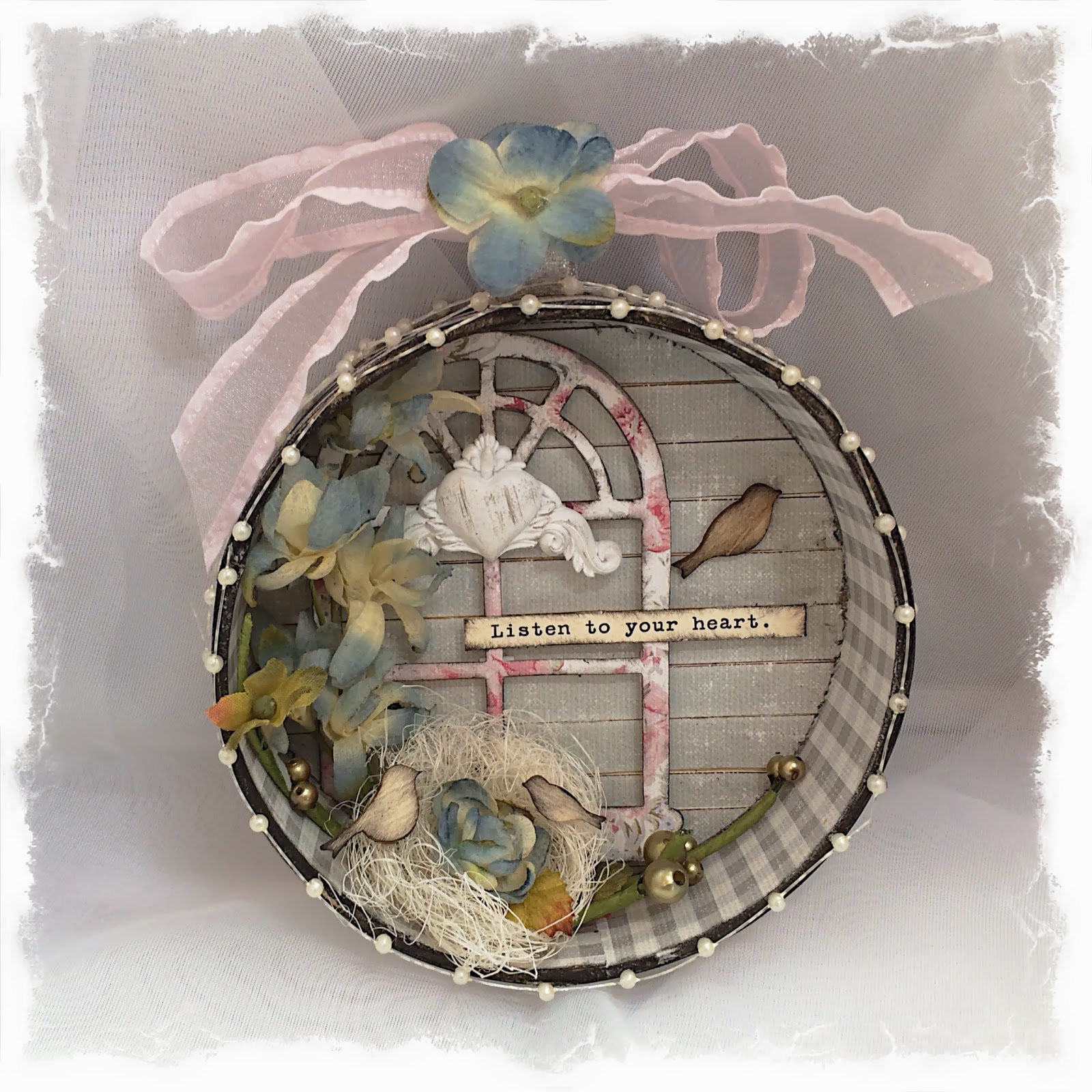 Swirlydoos Scrapbook Kit Club Shabby Chic Mini Shadow Box Tutorial