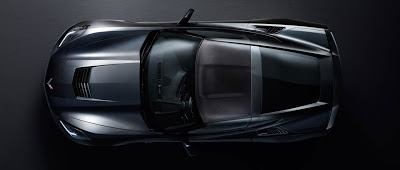 Corvette Stingray on Top Down The Flowing Lines Point The Massive Aerodynamic Work Done To