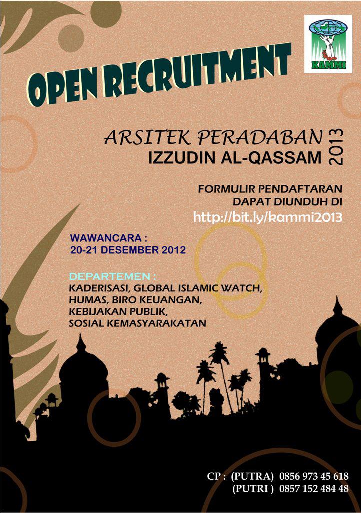 30 Ide Pamflet Open Recruitment Muslim Little Duckling Blog