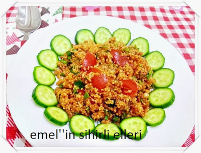 KISIR ''NAR EKŞİLİ''(BOİLED SALADİN POMEGRANATE SYRUP) KISIR TARİF,KISIR NASIL YAPILIR,BULGURLU TARİFLER,NAR EKŞİLİ TARİFLER,