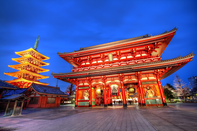 Токио, Япония, храм, Asakusa Kannon Temple