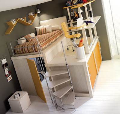 loft bed small space trundle office