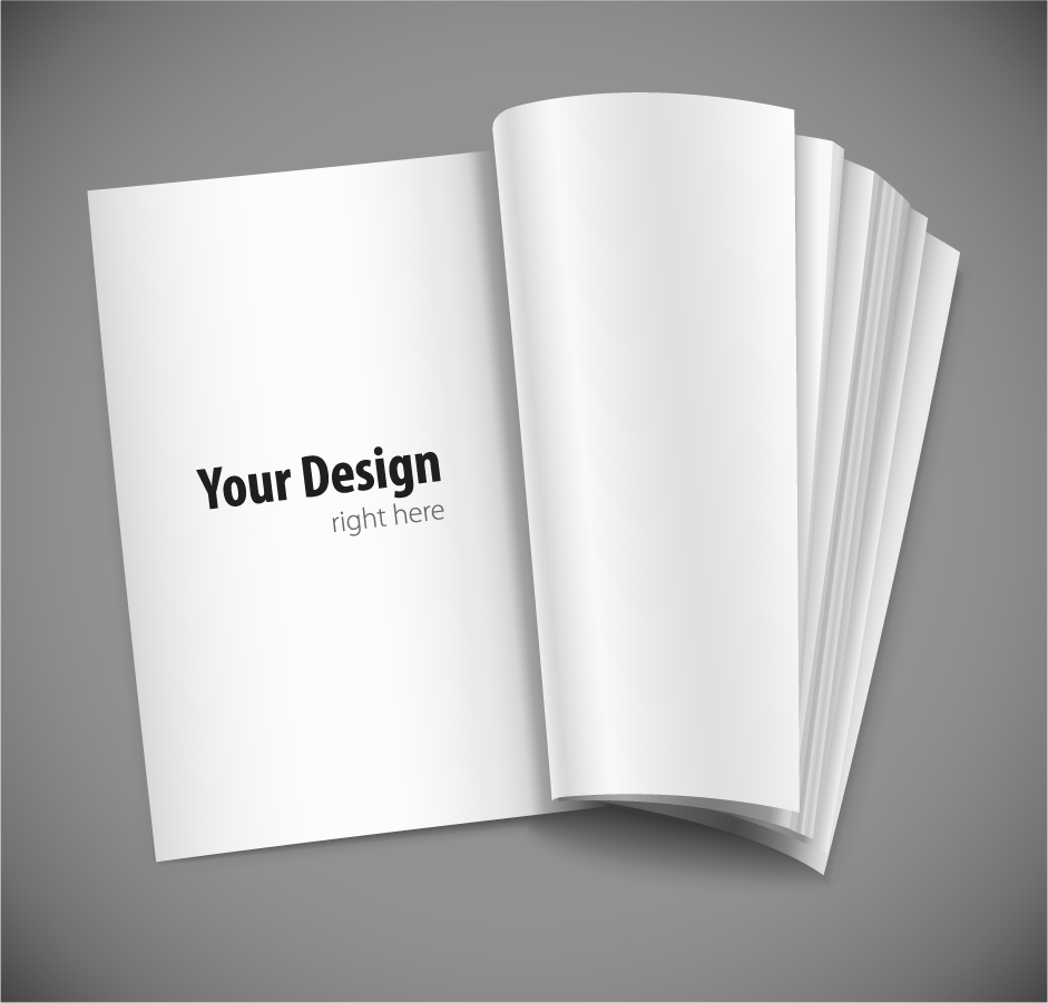 デザイン用に空白のノート fine blank notebook vector イラスト素材2