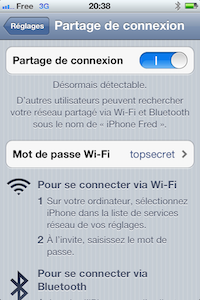Configurez votre iPhone en modem pour accéder à internet depuis votre ordinateur en utilisant la connexion 3G de l'iPhone. Configurez votre iPhone en modem pour accéder à internet depuis votre ordinateur en utilisant la connexion 3G de l'iPhone.