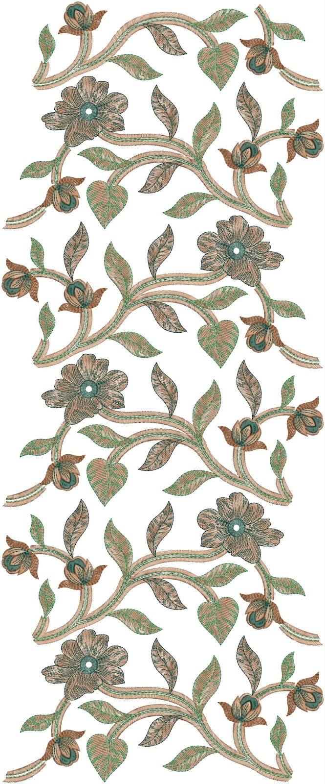 Embdesigntube Simple Floral Jaal Embroidery Designs