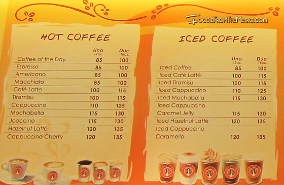 Coffee Menu - J.Co Donuts