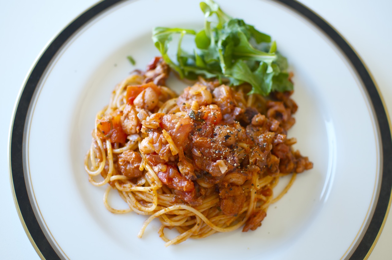Seafood Linguini with Tomato Herb Sauce 365+ Gourmet Meals on a Budget