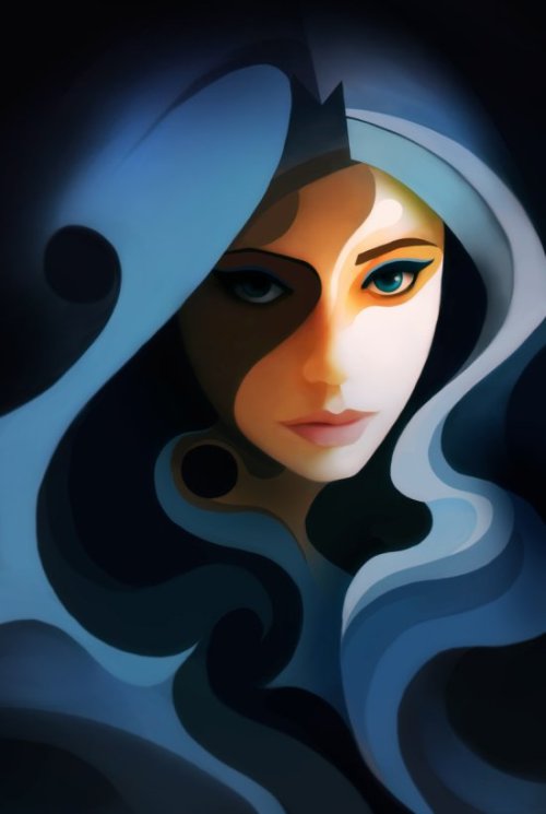 As surreais, coloridas e psicodélicas pinturas digitais de mulheres de Alex Tooth Alex Tooth deviantart ilustrações mulheres surreal psicodélicas coloridas