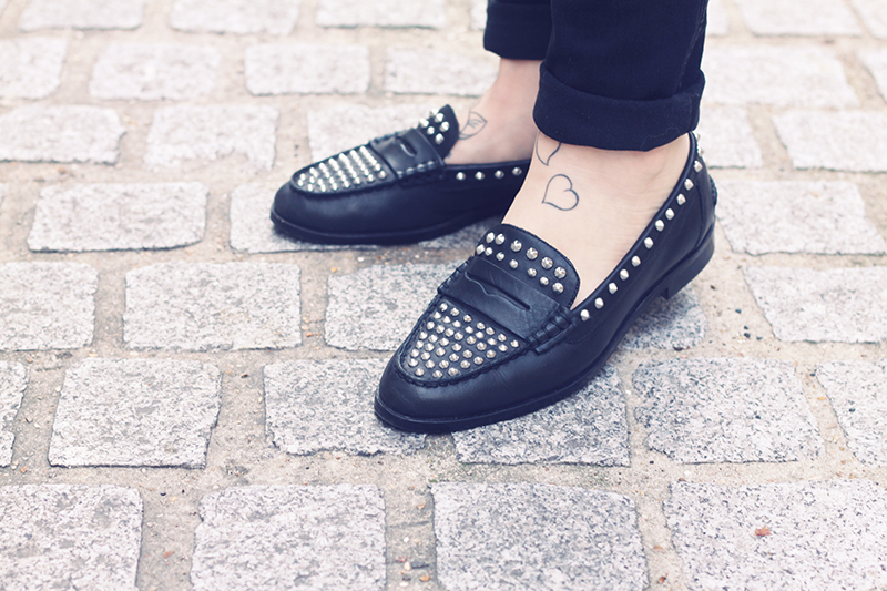 studded loafers