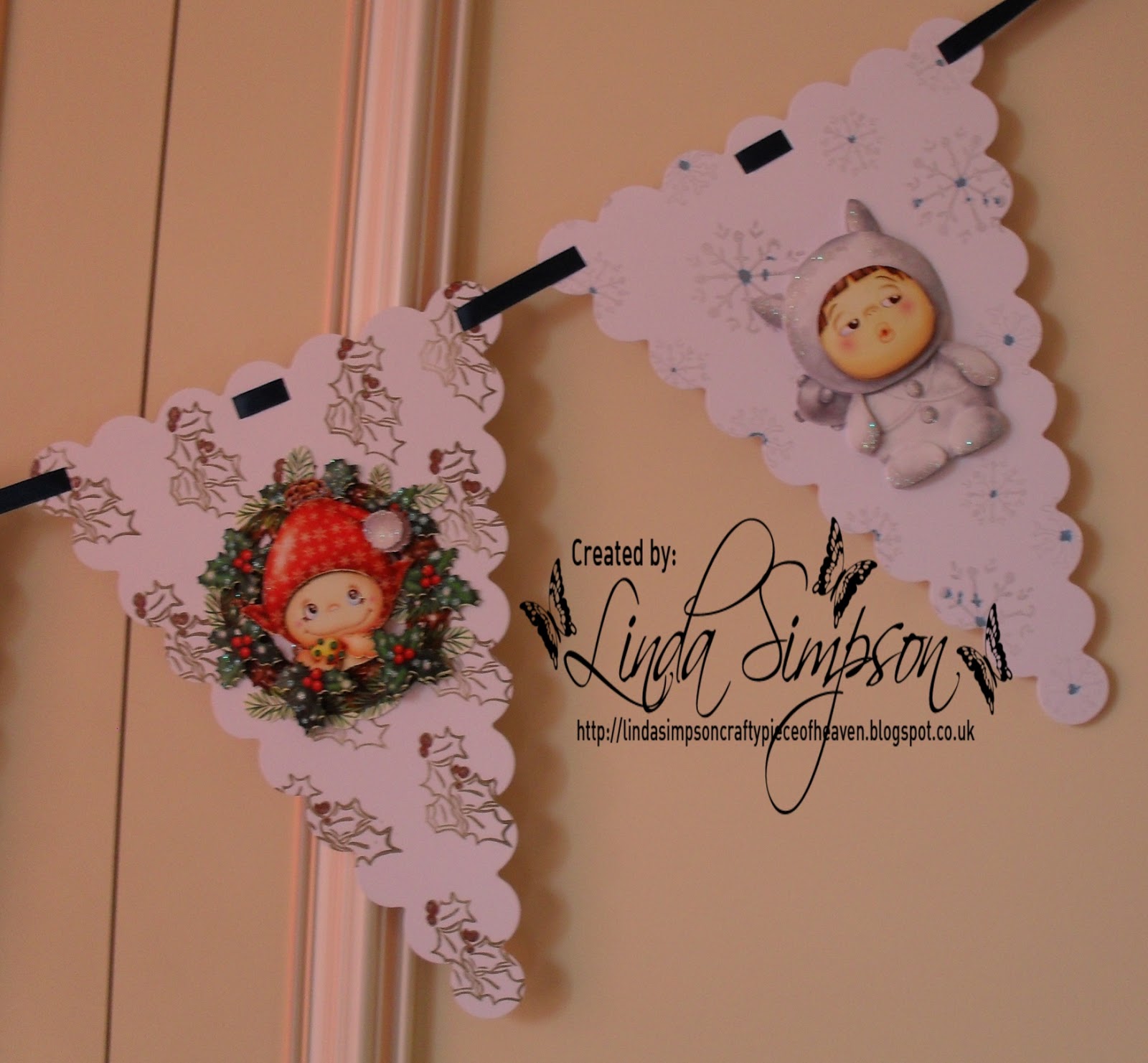 Craft with bee: november 2013 Linda's Crafty Piece of Heaven: Christmas Banners for Special Needs Kids Blog Hop