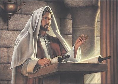 Jesus reading the scriptures