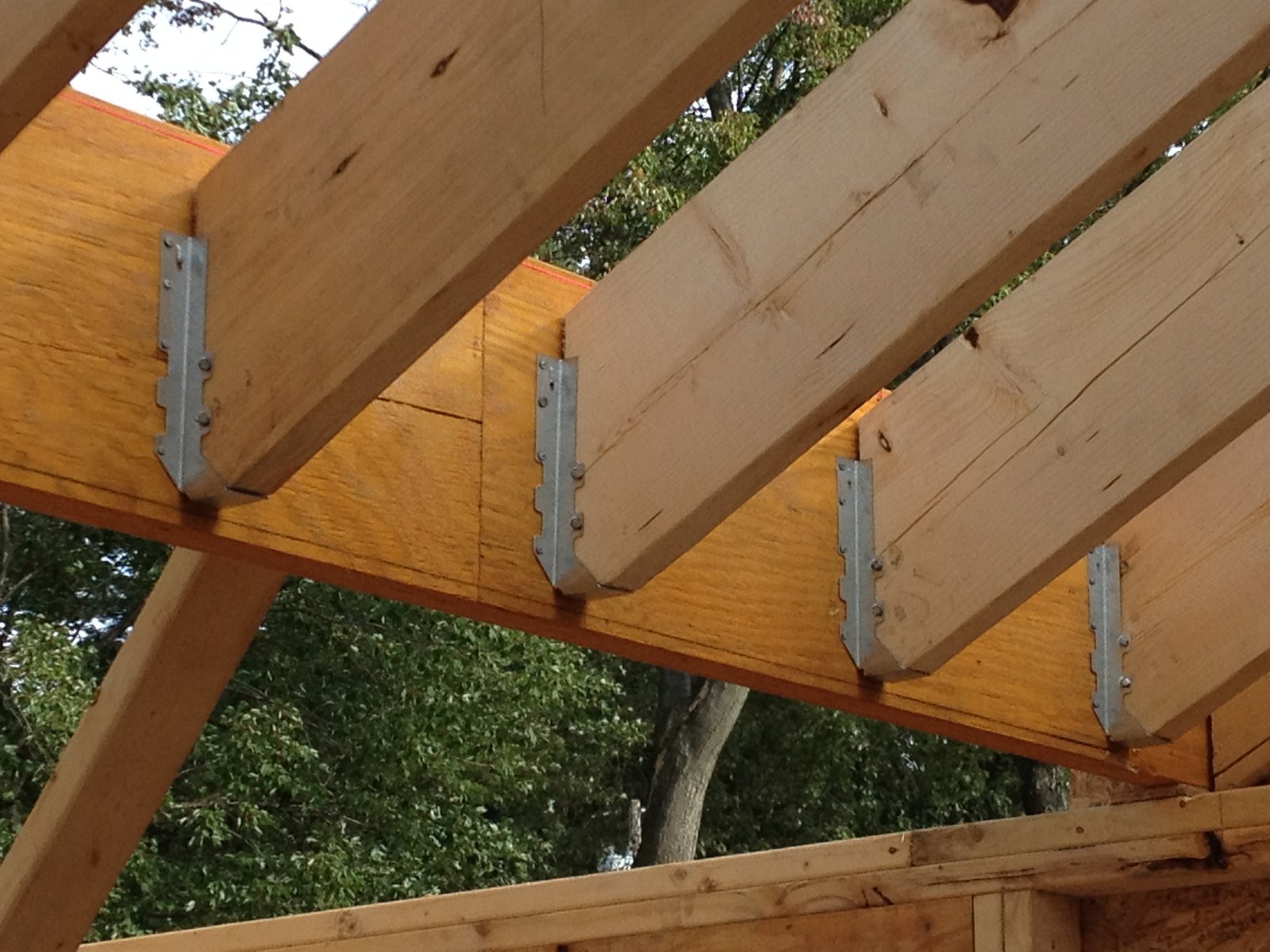 Pretty Good Lake House Roof sheathing starts