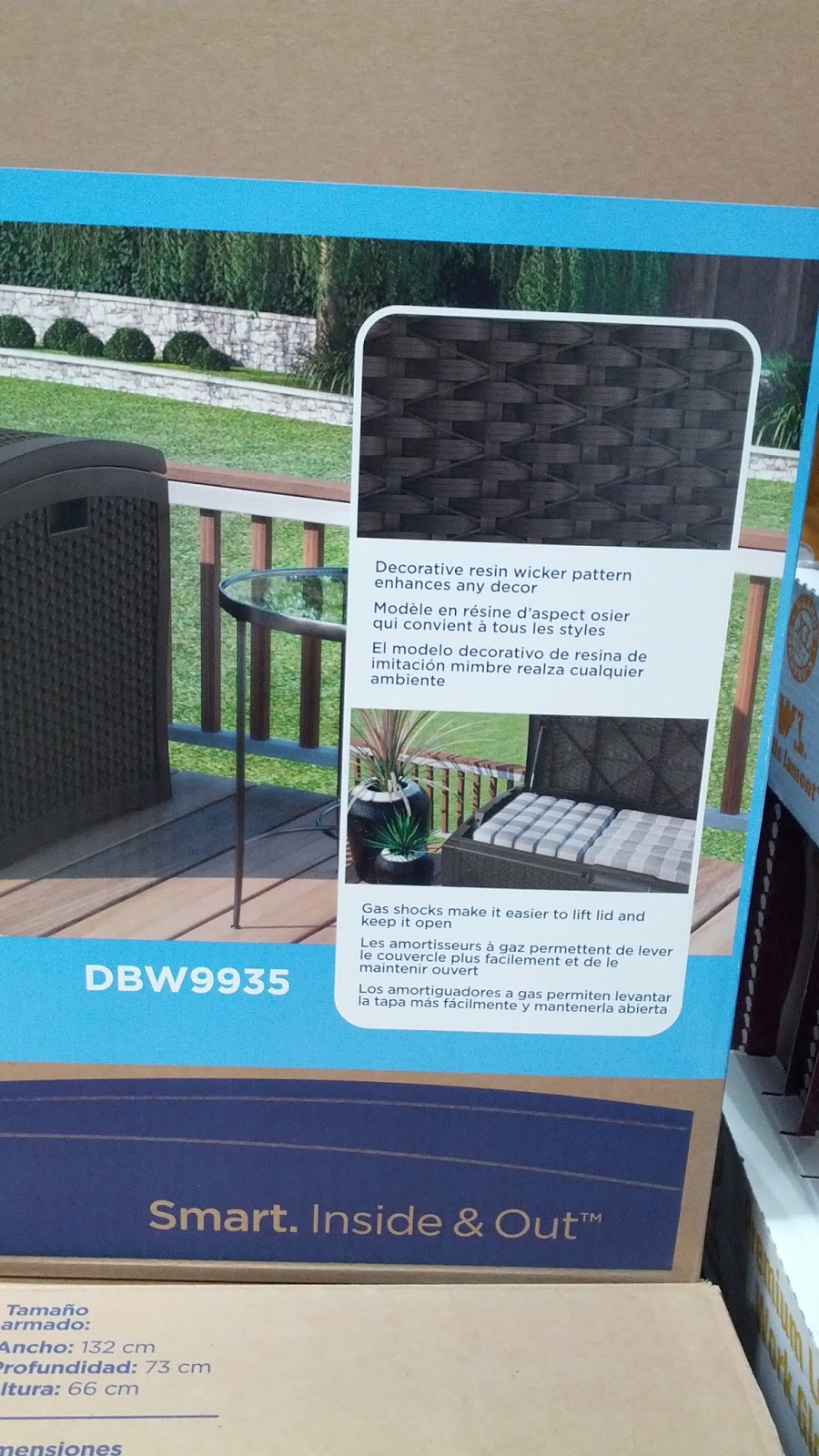 Suncast Resin ExtraLarge Deck Box DBW9935 Costco Weekender