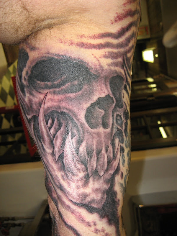Under bite Skull with Massive Fangs By Russell Fortier @ title=