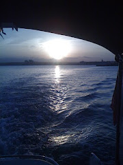 sunset stern view