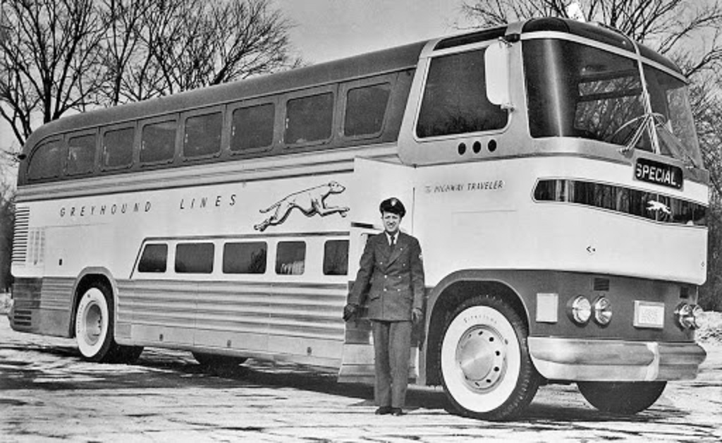 Another double decker Greyhound bus