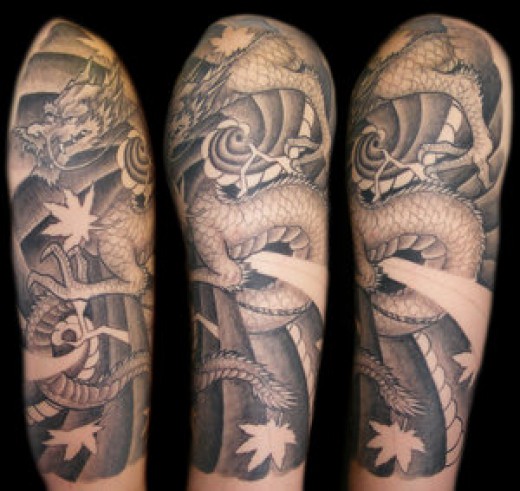 japanese dragon tattoo sleeve designs. Next of my Japanese Sleeve