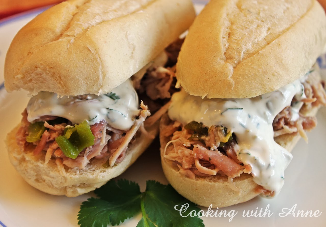 Spicy Pulled Pork and Hatch Chile Mayo
