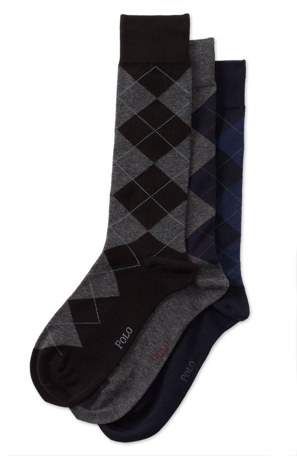 Boutique Malaysia POLO RALPH LAUREN MENS ARGYLE 3 PAIR SOCKS