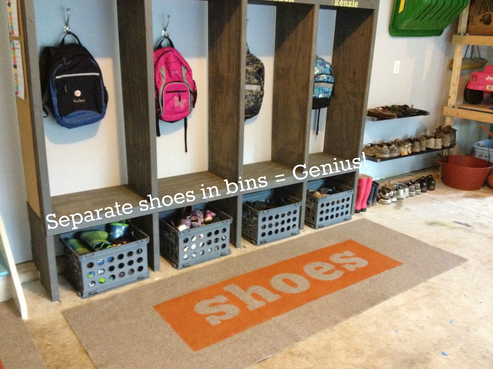 Diy garage mudroom makeover for the real family!