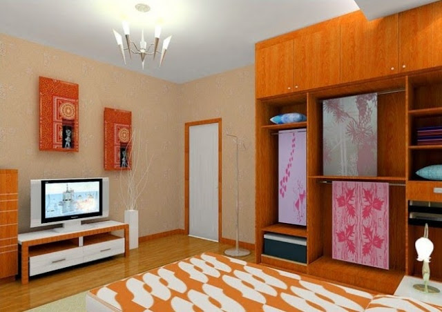Bedroom design with tv