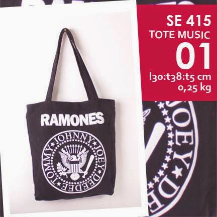 jual online tote bag kanvas murah tema musik logo grup band ramones jual online tote bag kanvas murah tema musik logo grup band ramones