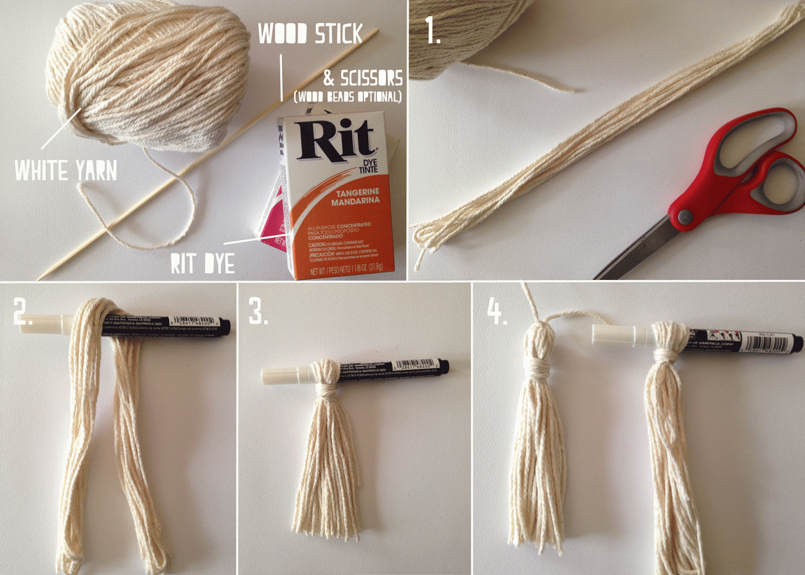 Ashley Thunder Events DIY DipDye Tassel Backdrop