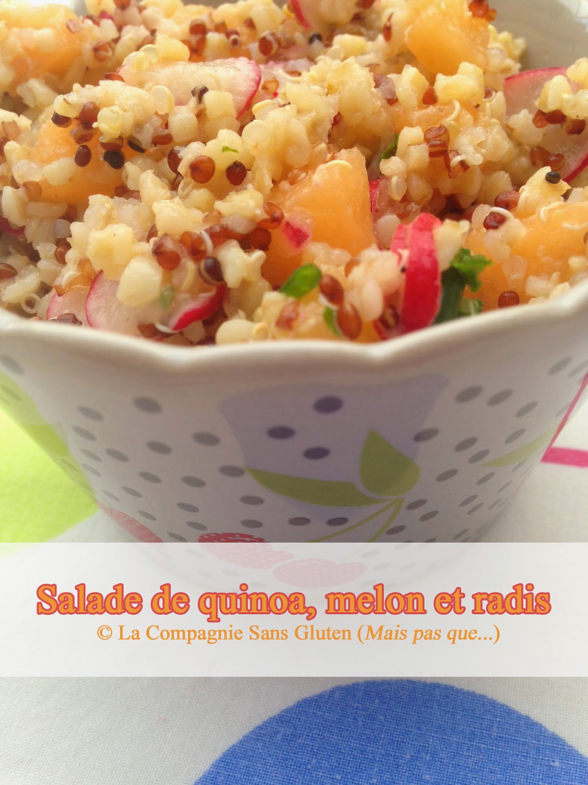 Salade de quinoa au melon et aux radis un