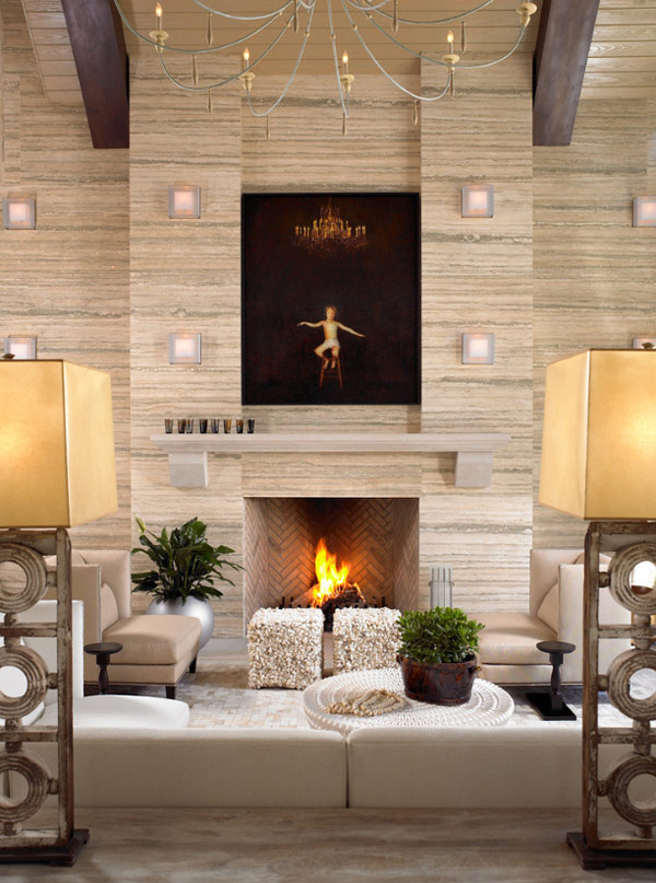 Casa en tennessee estallando con caracterÃsticas de diseño ... Chimenea Elegantes diseño
