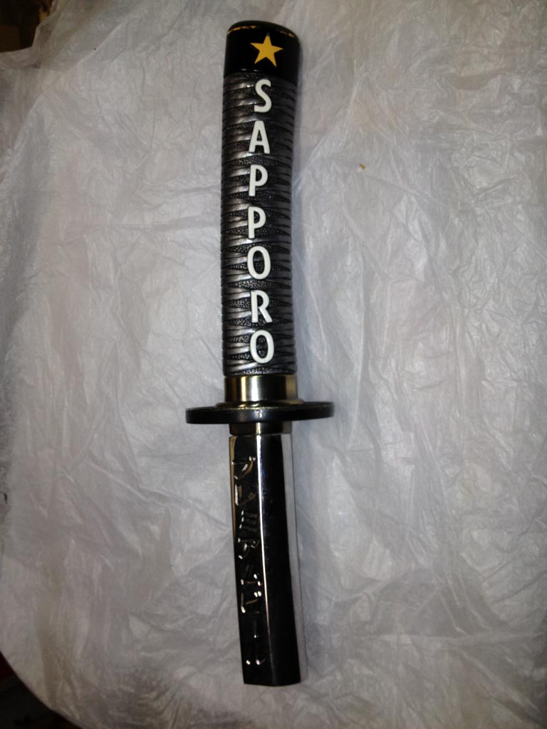 Amazing Tap Handles Tap Handle 222 Sapporo Katana Samurai Sword
