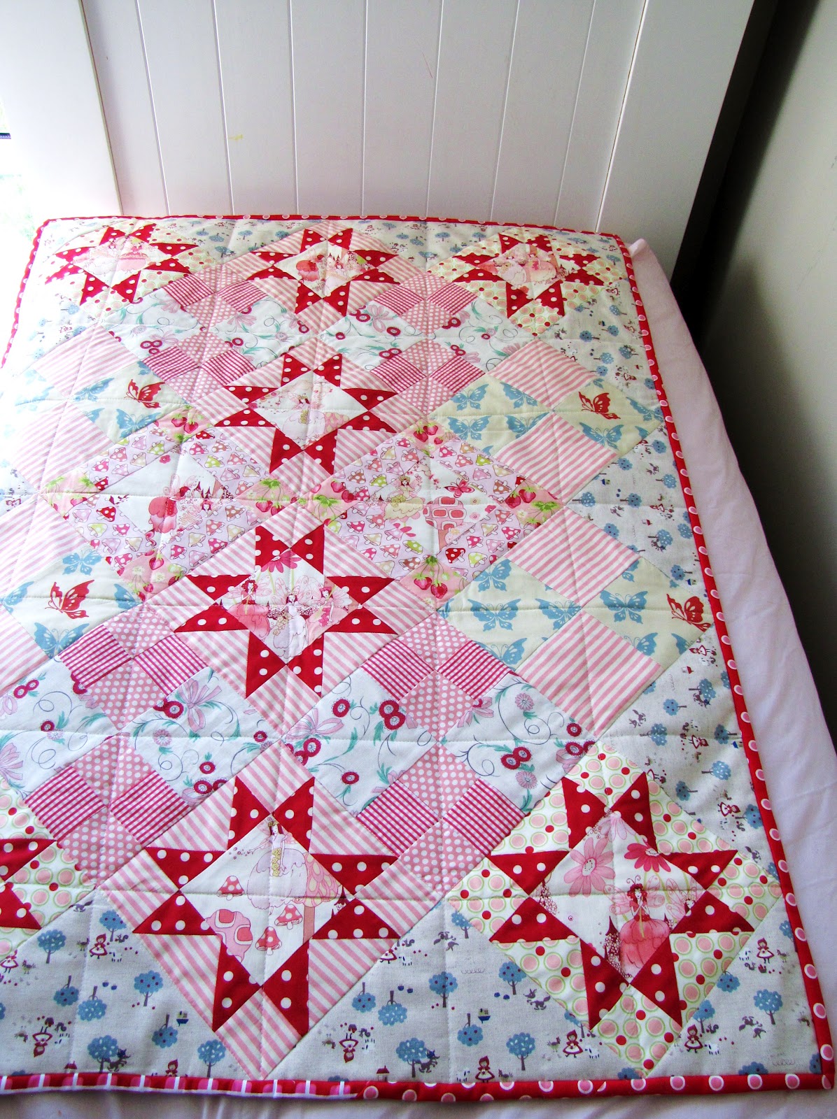 Pink and Red Baby Quilt
