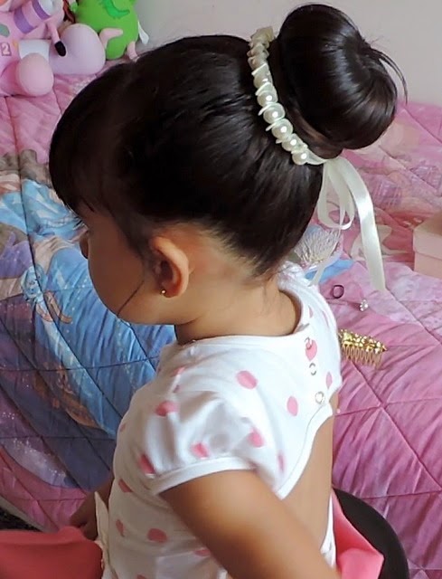 Penteado Infantil fácil com coque