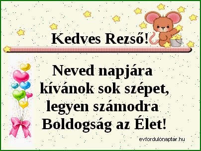 Rezső névnap - November 7