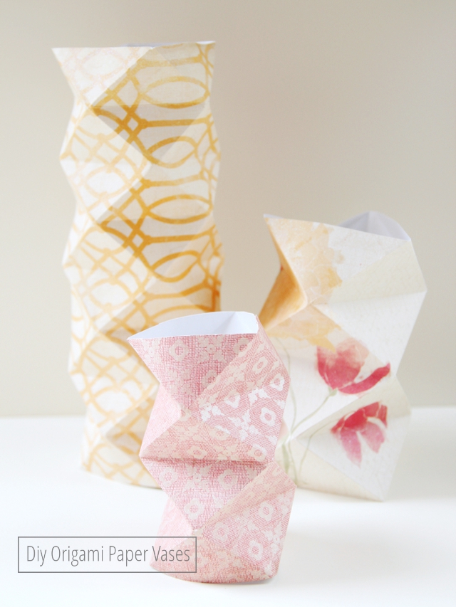 DIY ORIGAMI PAPER VASES. Gathering Beauty