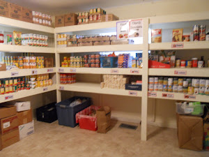 New Shelving in Food Pantry