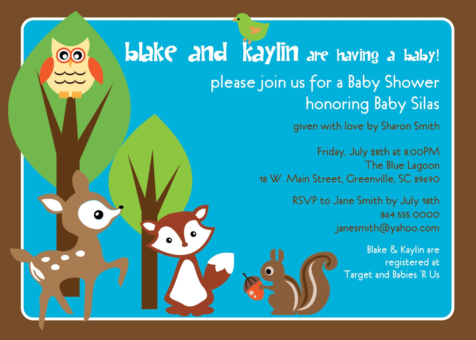 baby shower woodland animal theme GreyGrey Designs {My Parties