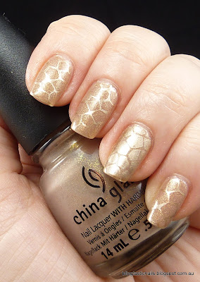 China Glaze Fast track with gold stamping