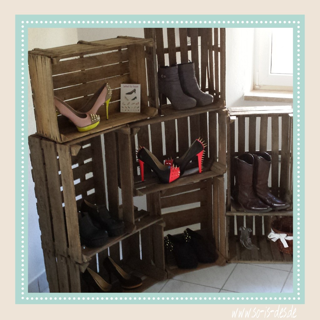 So is des! : diy tipp: ordnung in flur und garderobe [schuhregal ... Schuhregal aus paletten