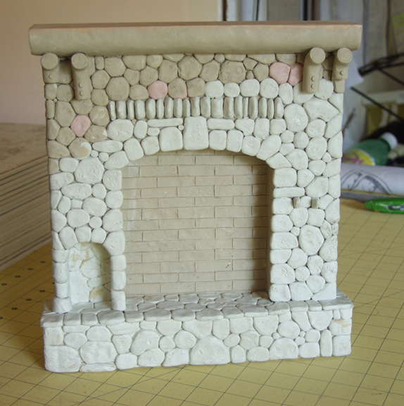 Bella! Studio, Life in Miniature Log Cabin Fireplace Mold Making