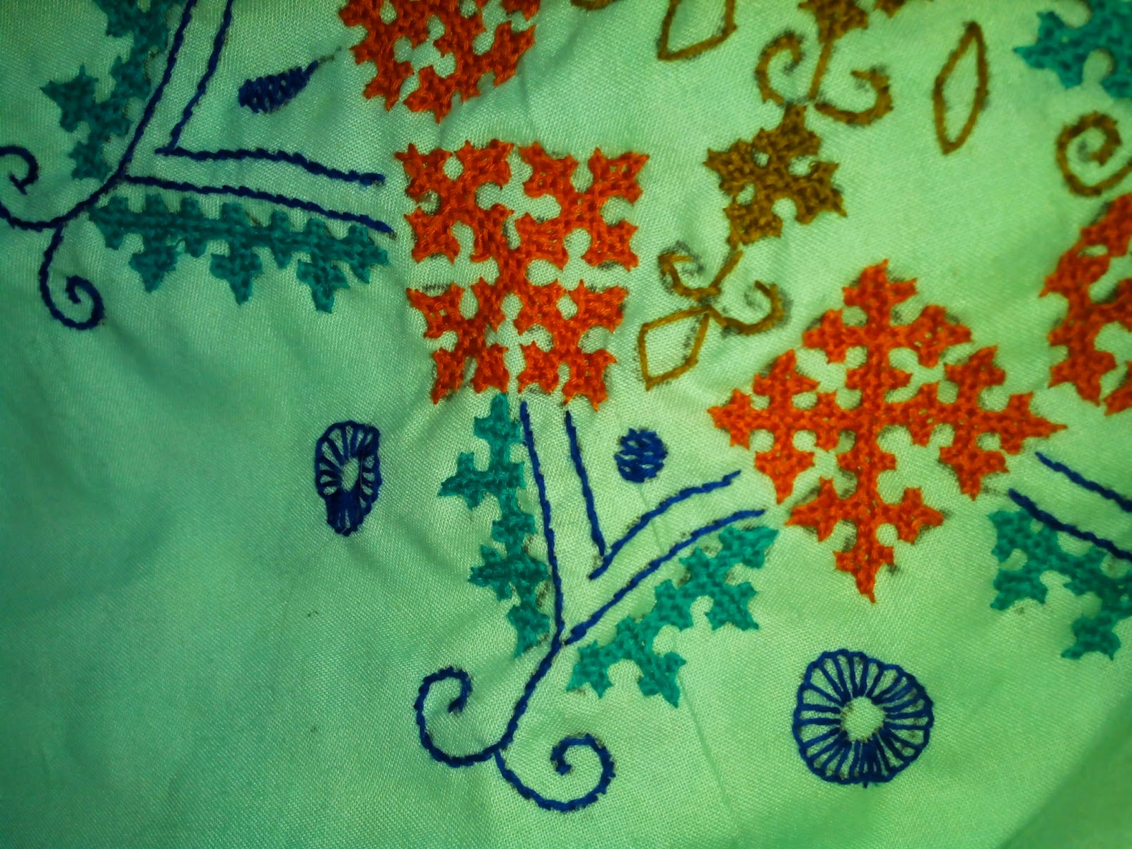 kutch work help by vidya kutch work bedsheet