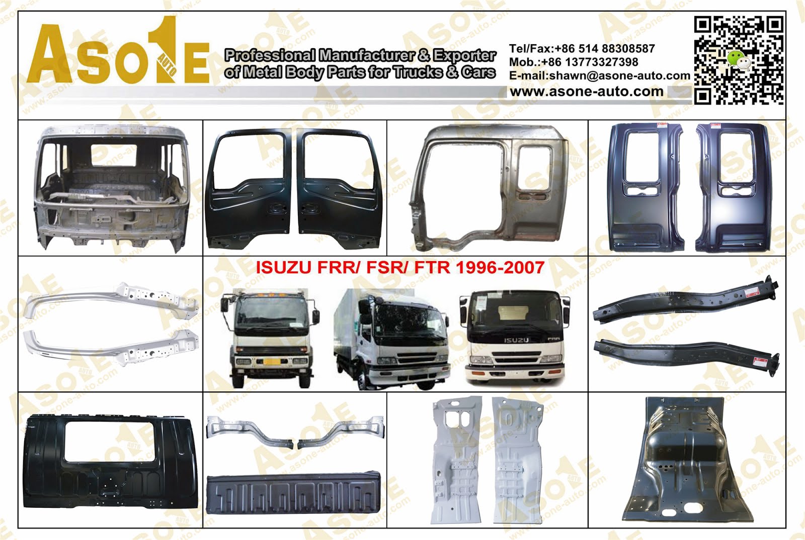 ISUZU NPR NKR FTR CXZ truck cab sheet metal replacement partswww.asone