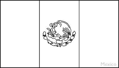 Mexican Flag Coloring Page Mexican Flag Coloring Page