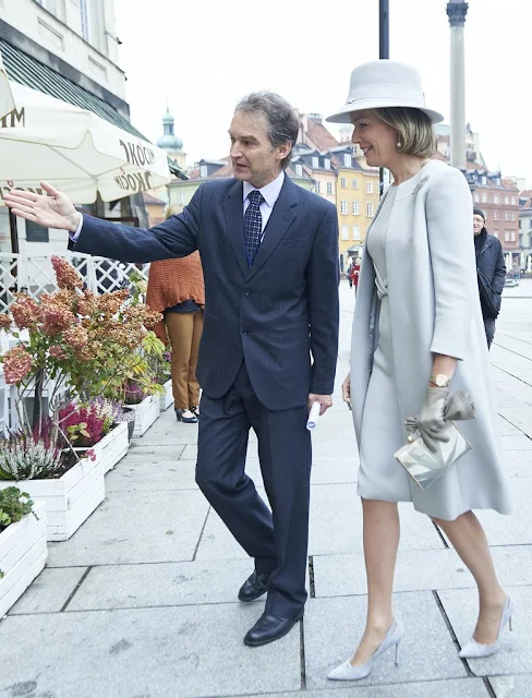 Queen Mathilde of Belgium and First Lady Agata Kornhauser-Duda visits Wolfgang Goethe college as part of official Royal visit in Poland
