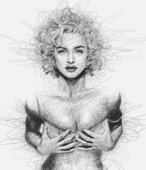 09-Madonna-1-Malaysian-Artist-Vince-Low-Scribble-Dyslexia-www-designstack-co
