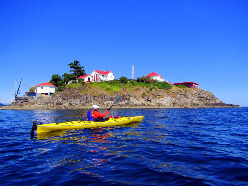 Keith Nicol Adventures Sea kayaking to Chrome Island Lighthouse on Denman Island
