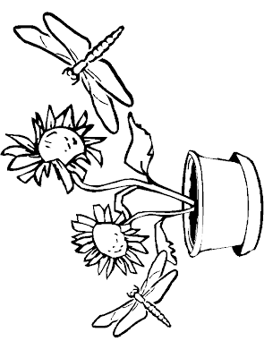 Cartoon Dragonfly Coloring Page