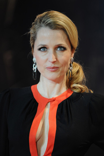 Gillian Anderson Ponytail Hairstyle Gillian Anderson attends the UK 