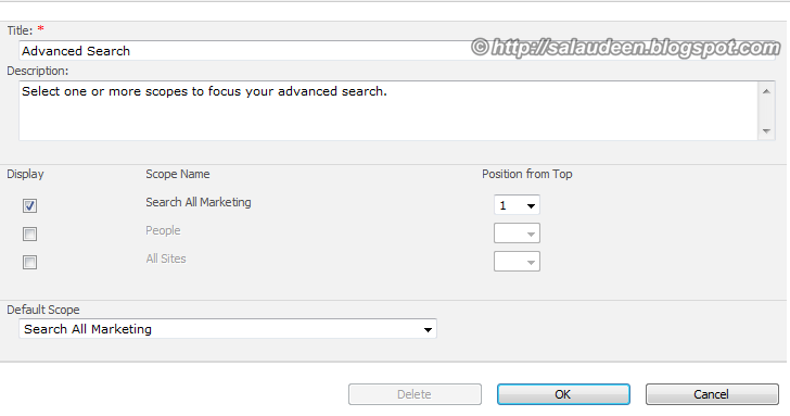 sharepoint 2007 search results scope sharepoint 2007 search results scope