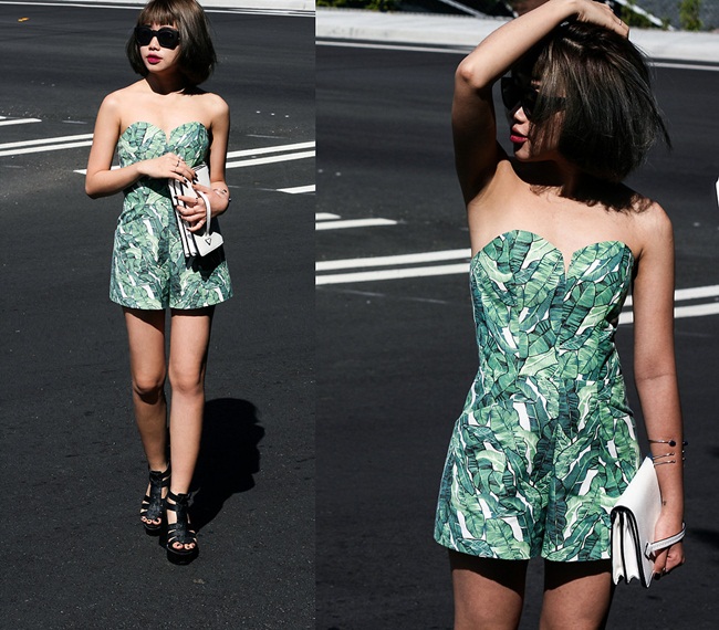 http://lookbook.nu/hayleetruong H&M 2015 Summer Palm Printed Romper
