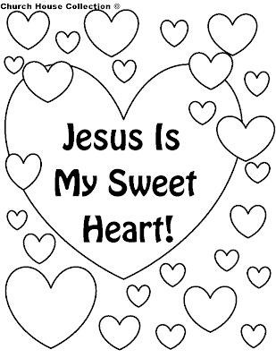 Sunday School Valentine Coloring Pages